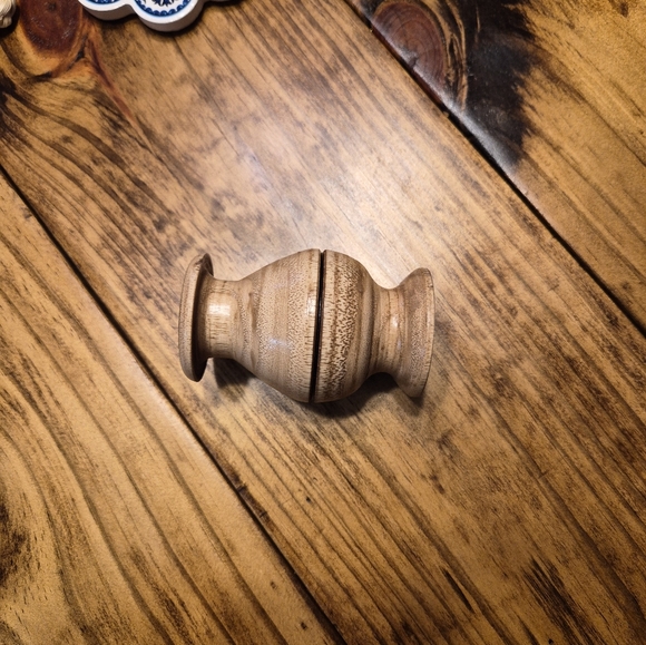 Hand Turned, Hand Crafted, Hand Made Toothpick Holder Made From Pecan Wood. - Picture 2 of 4